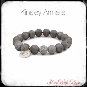 Kinsley Armelle GEODE - FROST SILVER BRACELET